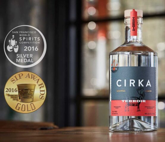 Cirka Vodka Terrroir with medals